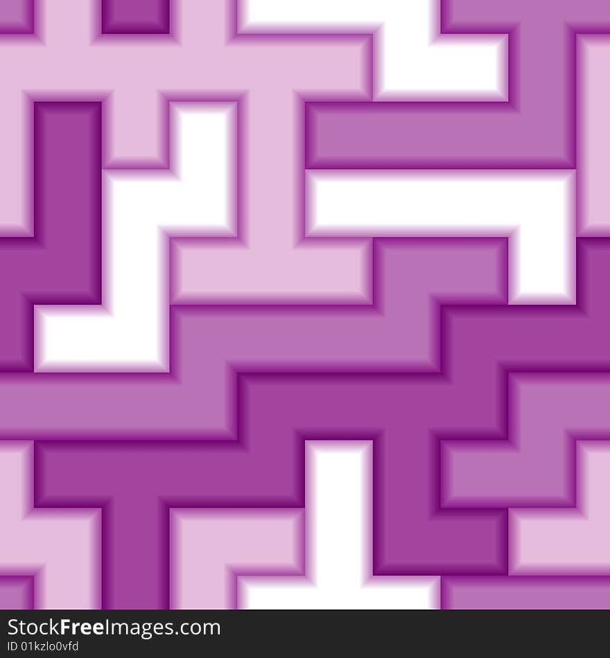 Violet 3d tiles. Seamless vector pattern. Violet 3d tiles. Seamless vector pattern