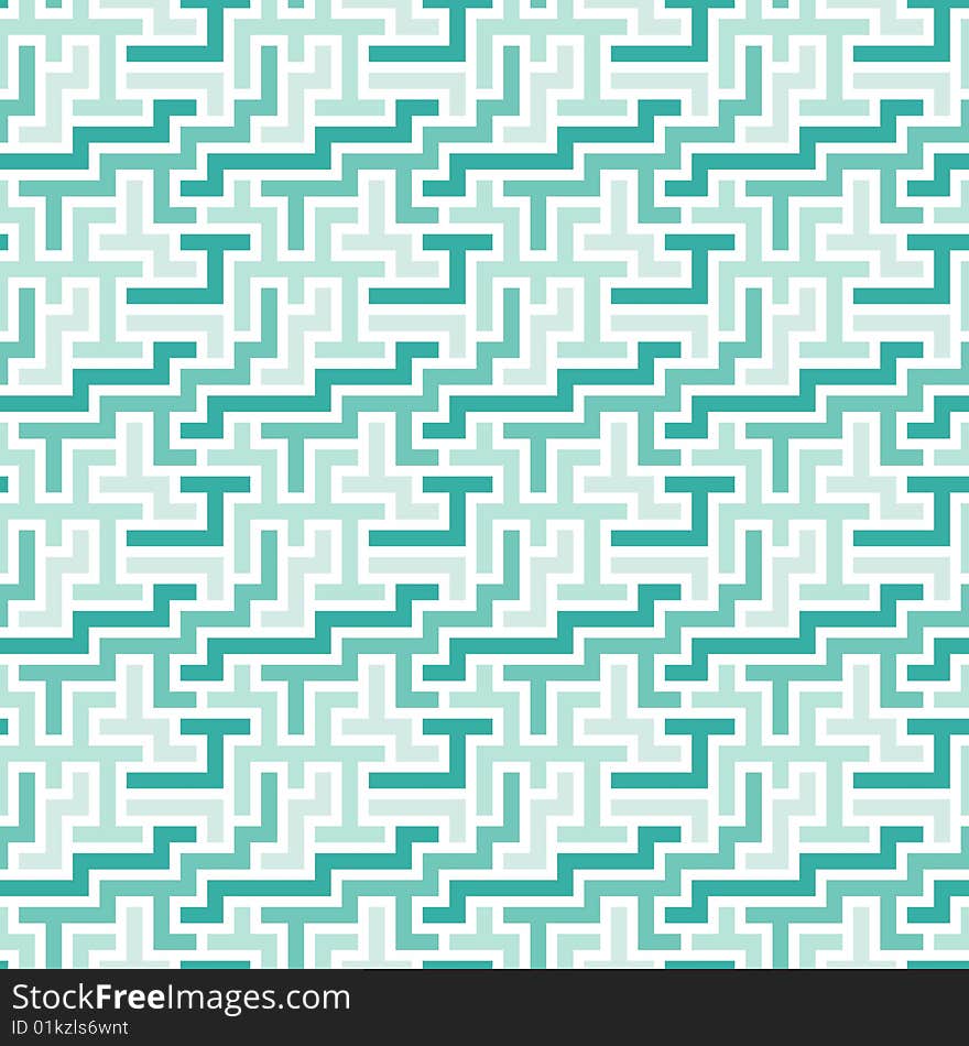 Blue 3d tiles. Seamless vector pattern. Blue 3d tiles. Seamless vector pattern