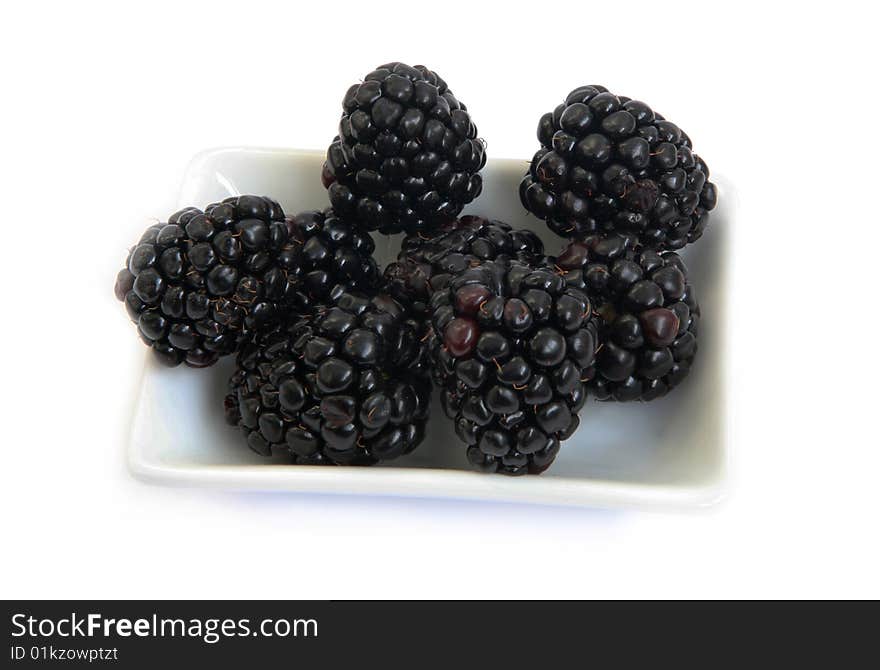 Blackberry on a plate