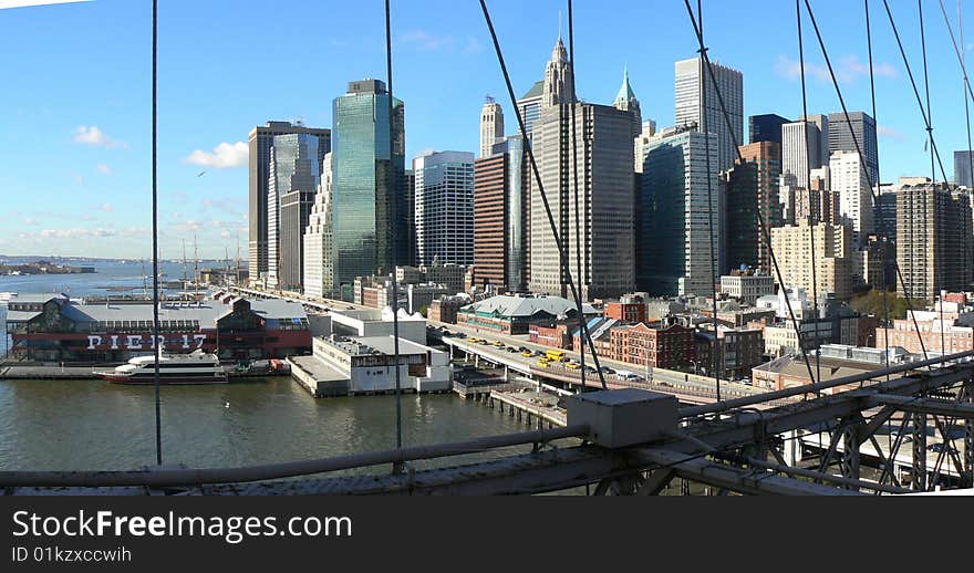 Buildings and bridges from Manhattan