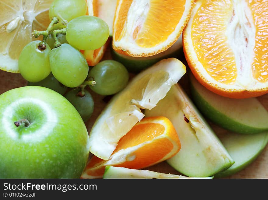 Close-up of  various fruits as background. Close-up of  various fruits as background