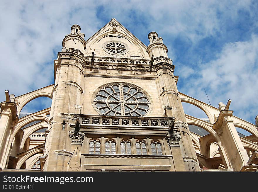 Facade of an ancient cathedral