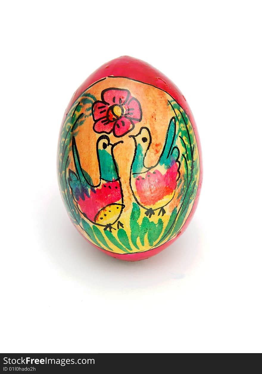 Russian Easter egg on white background. Russian Easter egg on white background