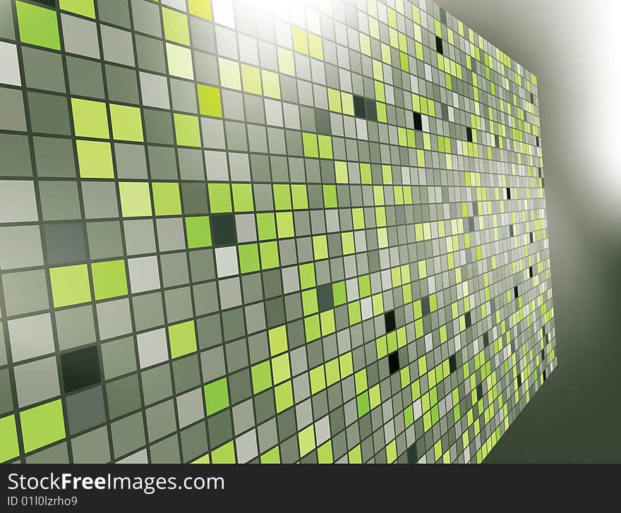 Mosaic style color illustration design. Mosaic style color illustration design