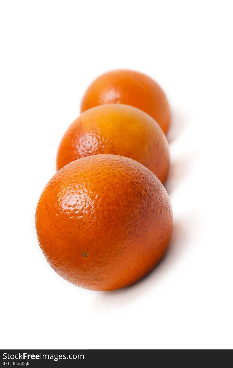 Three oranges, invoice of the skin insulated on white background. Three oranges, invoice of the skin insulated on white background