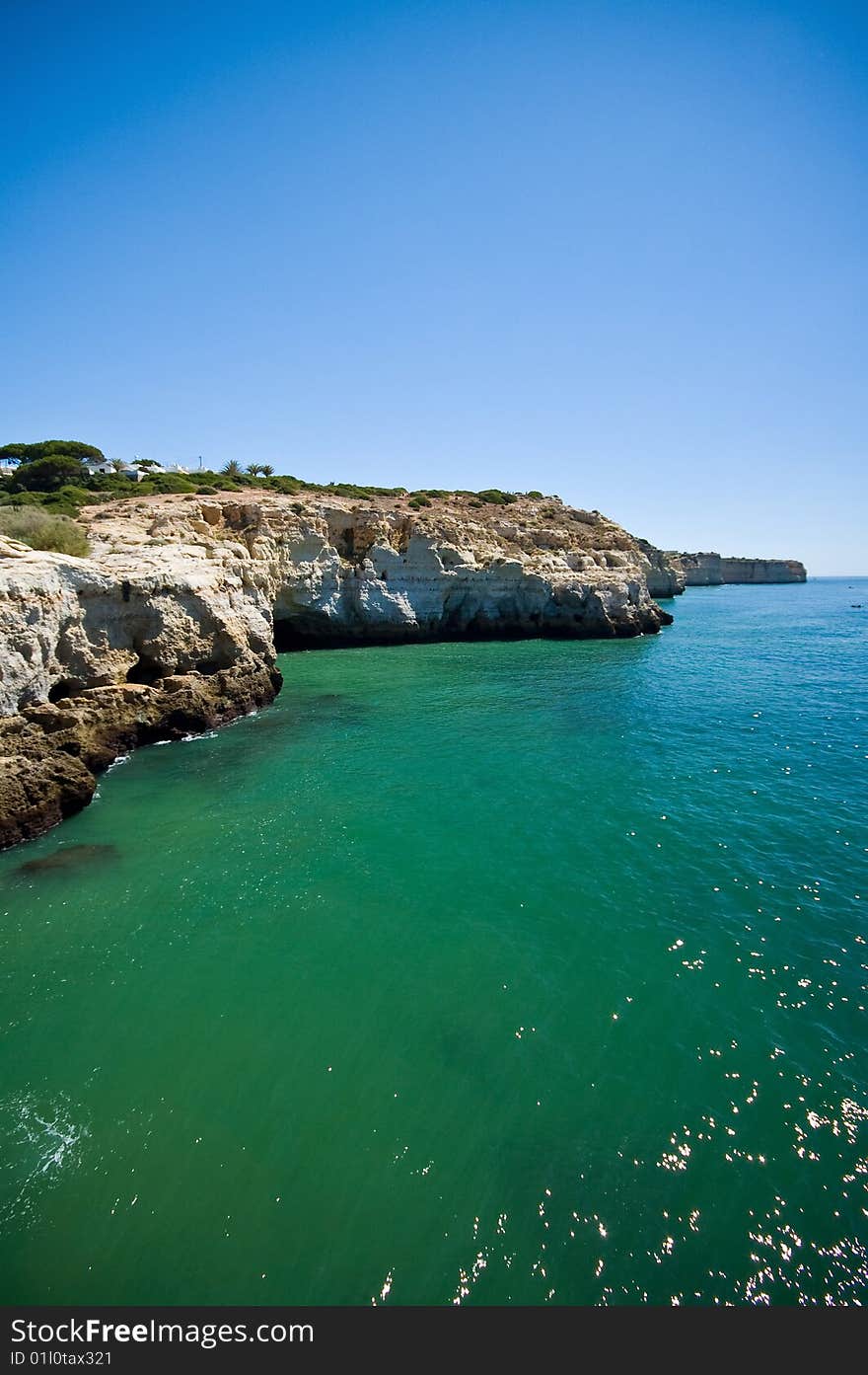 A cliff from Algarve, Portugal. A cliff from Algarve, Portugal