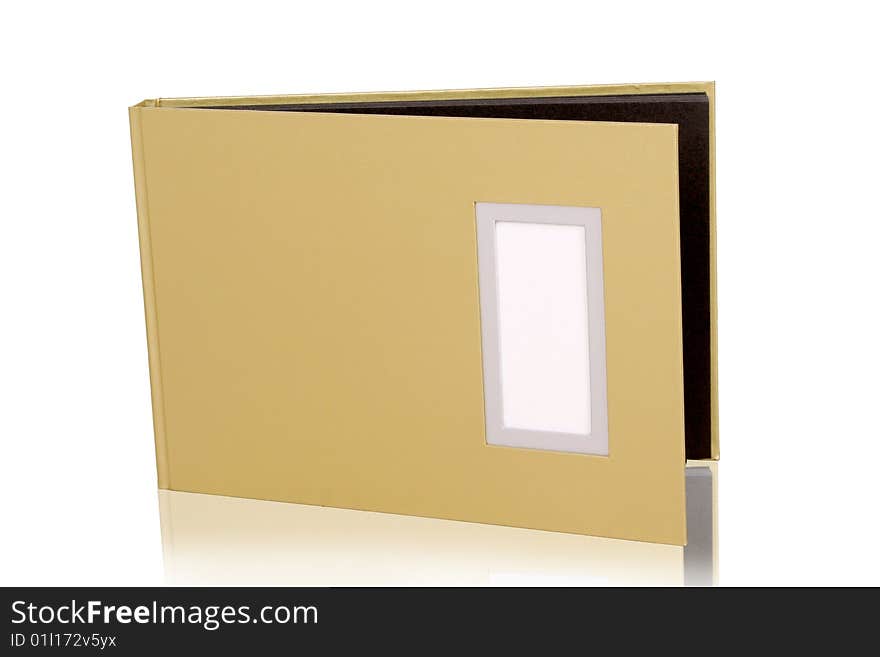 Brown photo album isolated on a white background. Brown photo album isolated on a white background