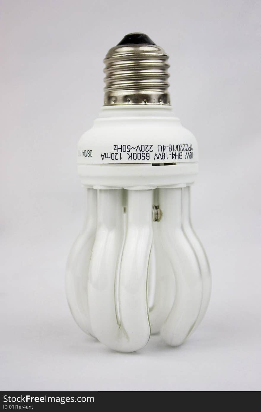 An energy-saving lamps on white background