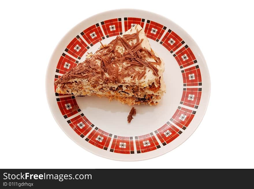 Slice of cake on a plate