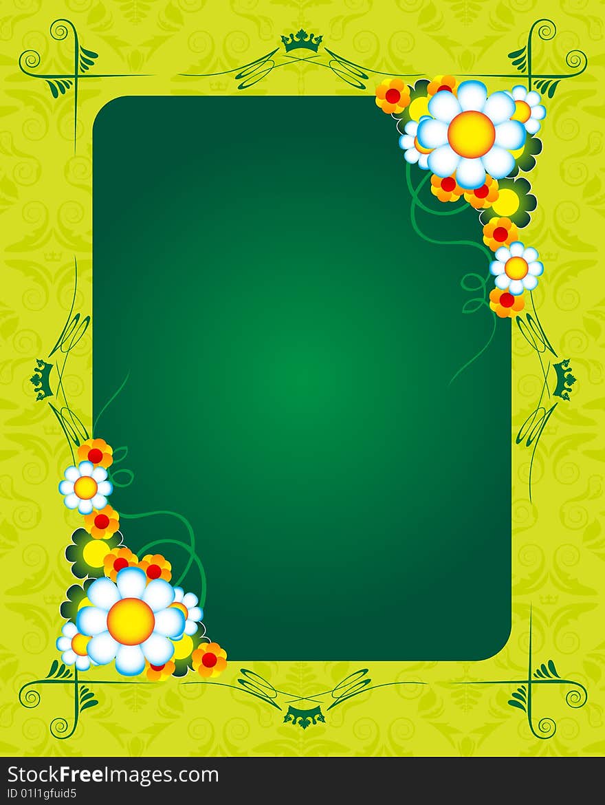 Green Floral Background