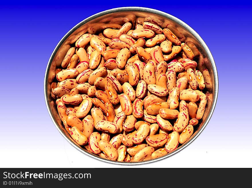 Kidney beans isolated on colored background.