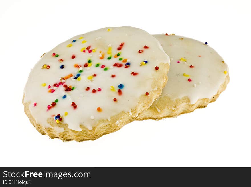 Glazed cookies on a white background. Glazed cookies on a white background