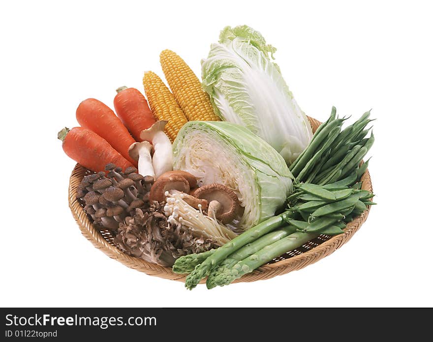 Vegetables isolated on white