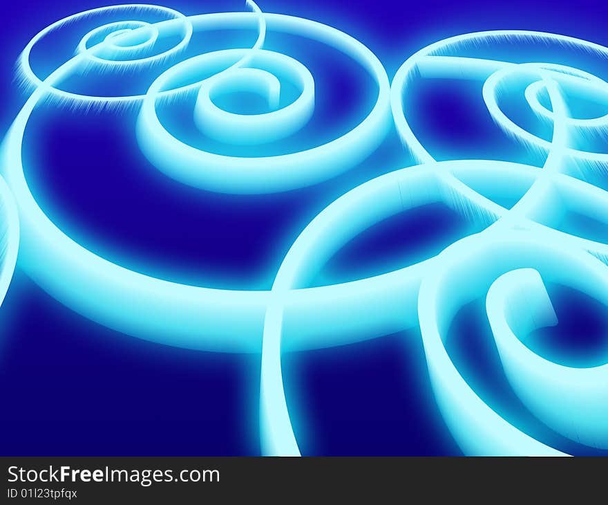 Raster illustration on which patterns in the form of spirals are represented