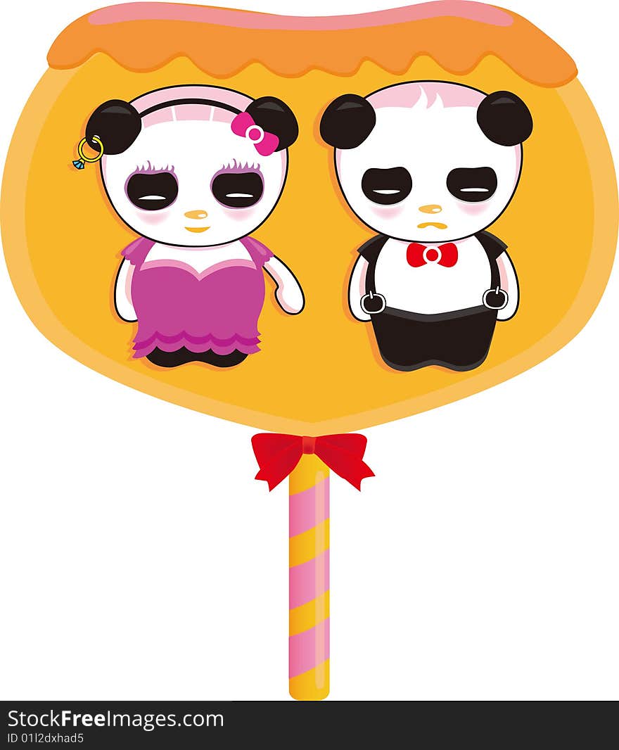 Panda lollipop