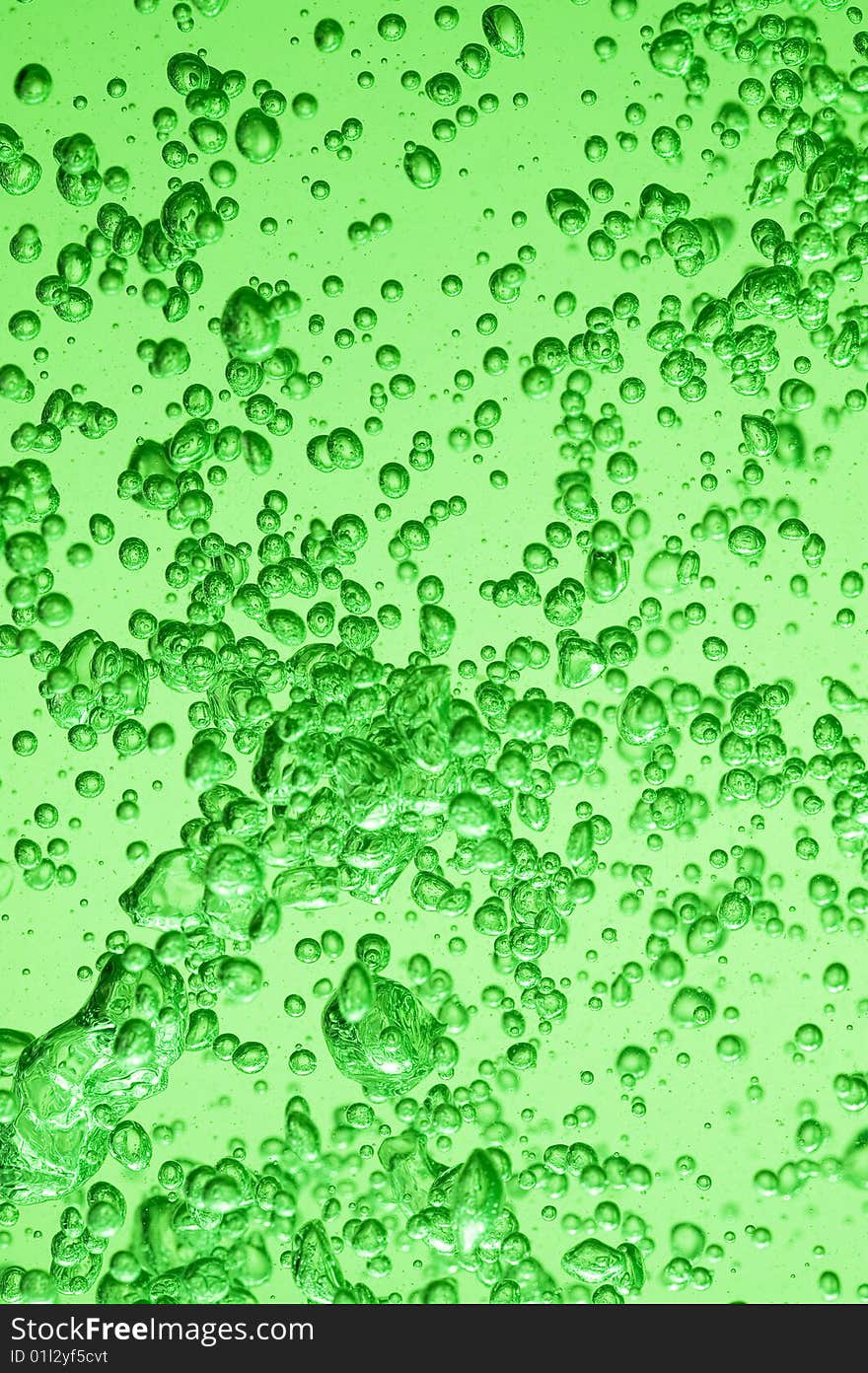 Background with splashing water.Green textute