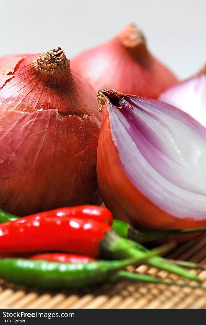 Closeup Macro capture on Red Onion. Closeup Macro capture on Red Onion