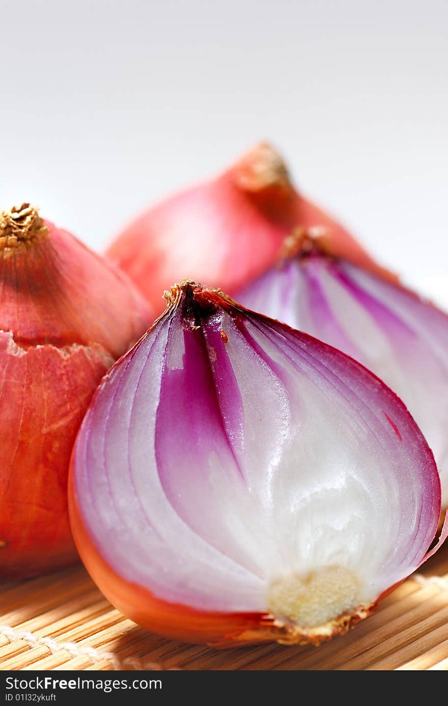 Closeup Macro capture on Red Onion. Closeup Macro capture on Red Onion