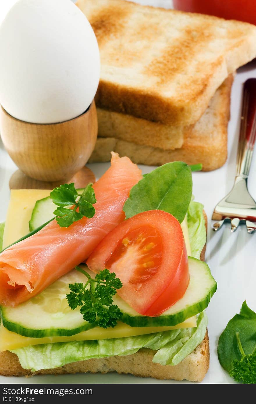 Toasts With Salmon.