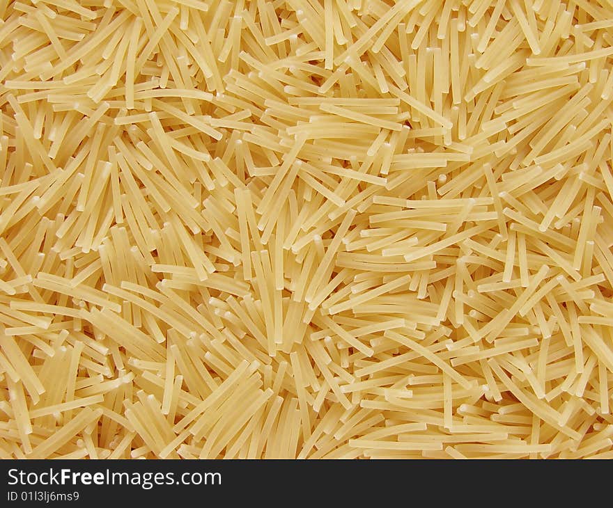 Scattered short cut noodles background