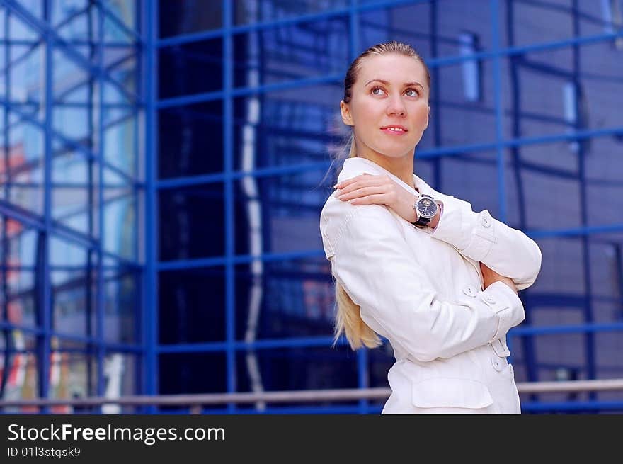 Business women in white