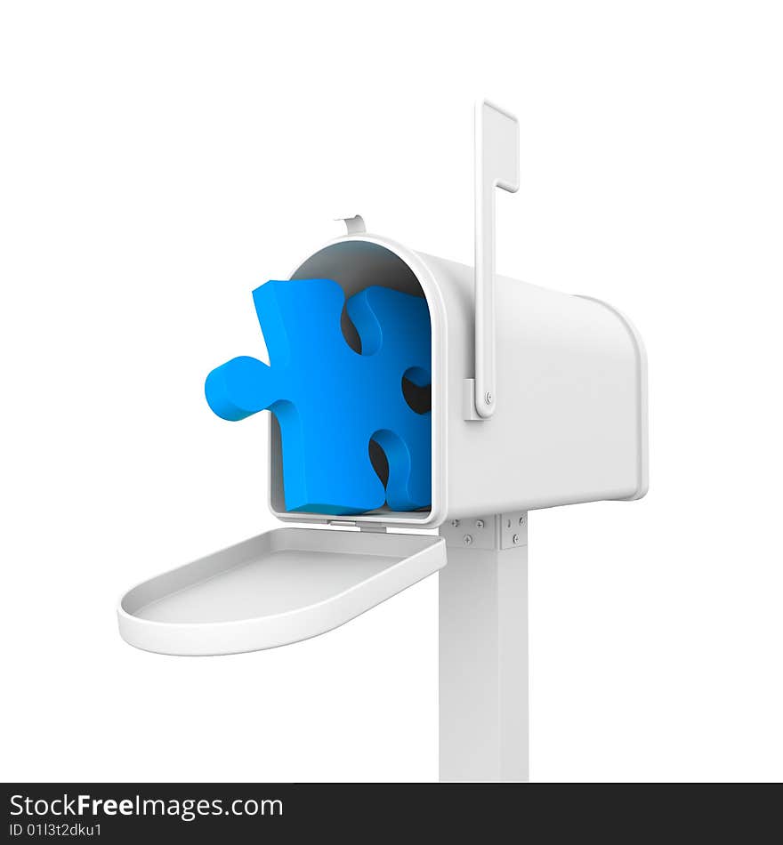 Mailbox with puzzle