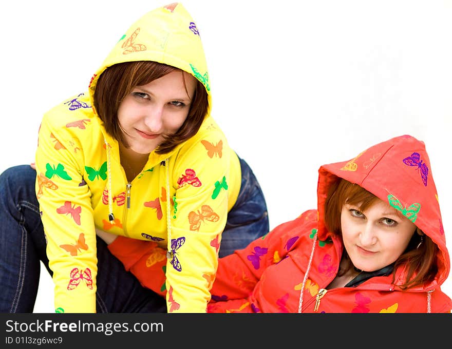 Friends on a white background