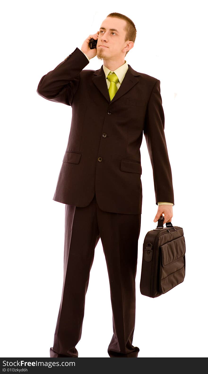 Businessman on a white background