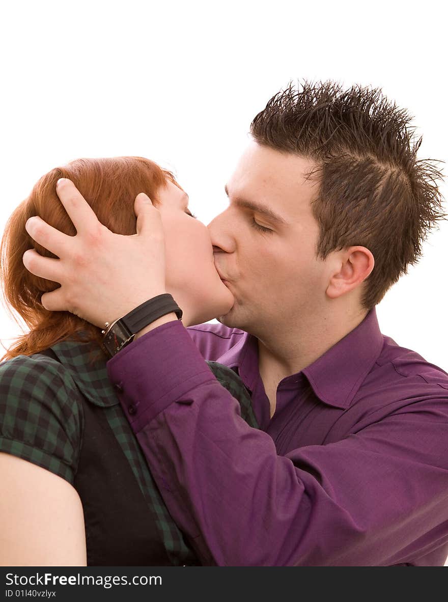 Couple on a white background