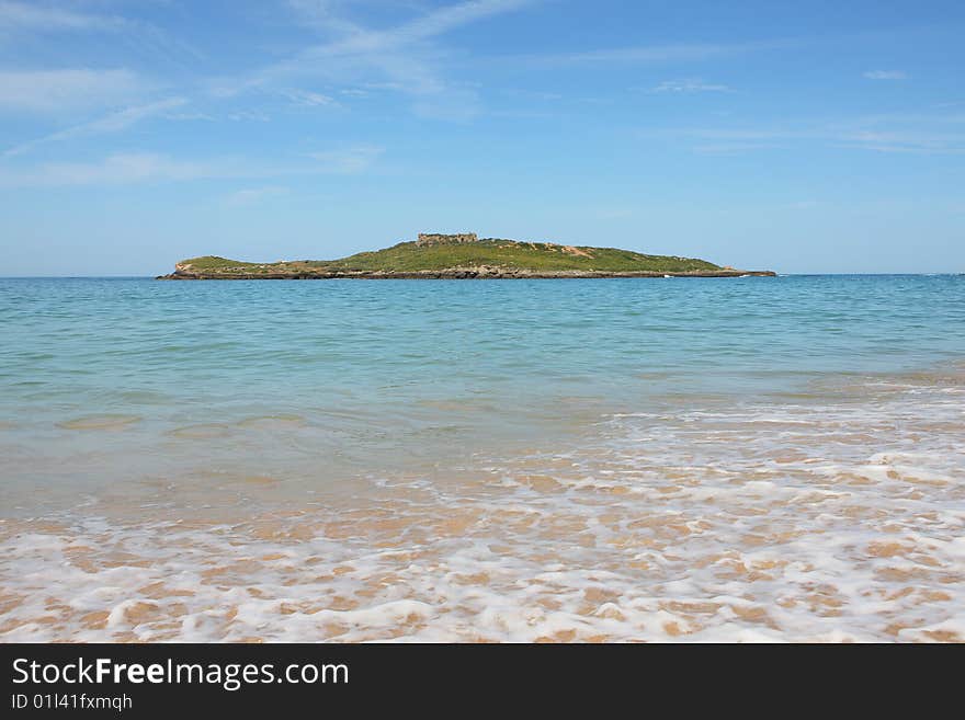 Panorama of a beautiful beach