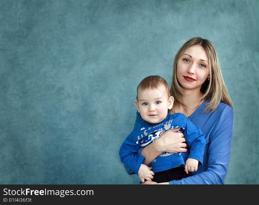 Mother keeps son in his hands. Mother keeps son in his hands