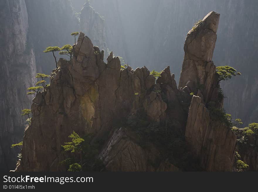 Rock head in the mountains in the south of china