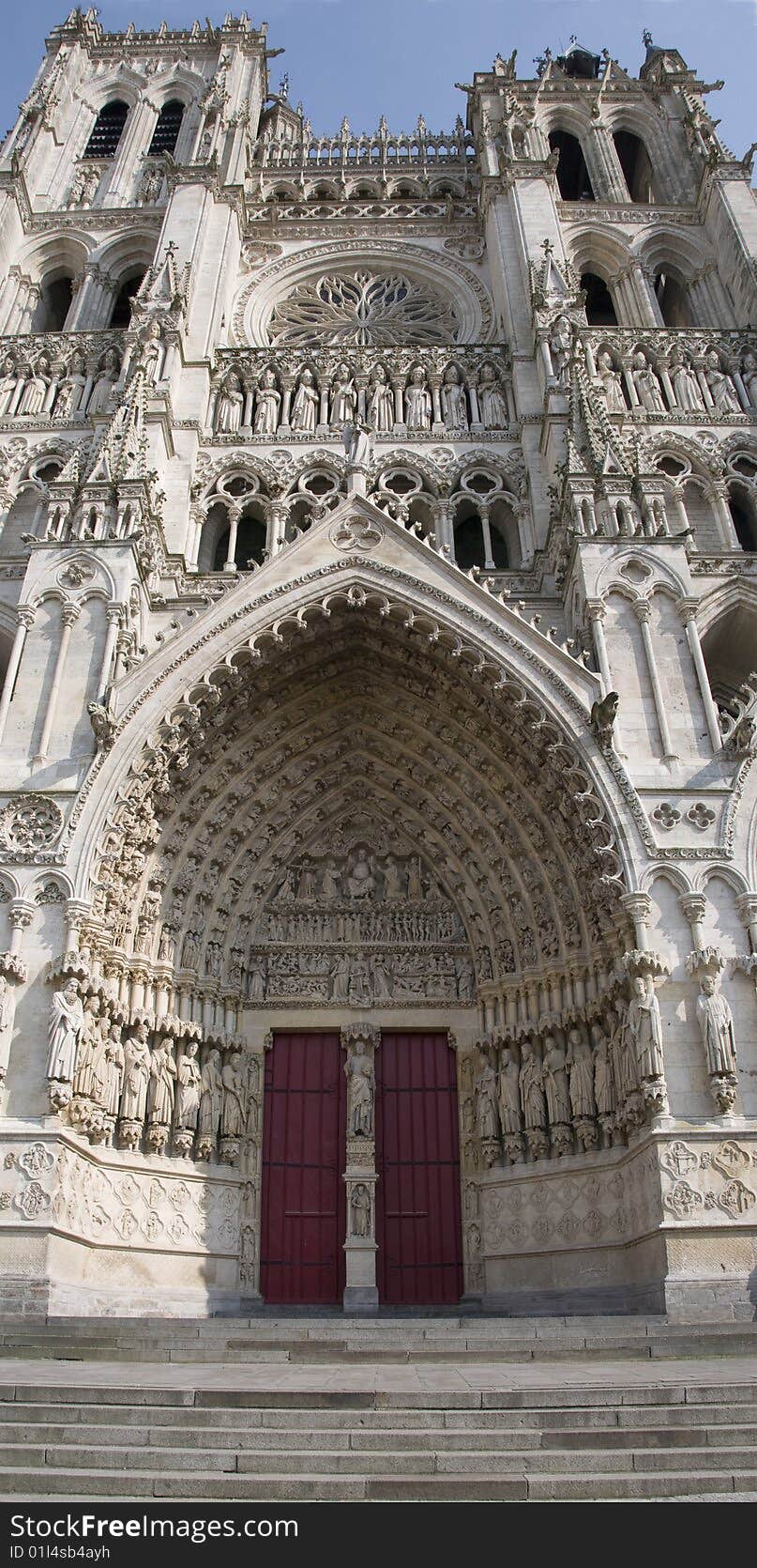 Entry of the cathedral of Amiens in Picardy (France). Entry of the cathedral of Amiens in Picardy (France)