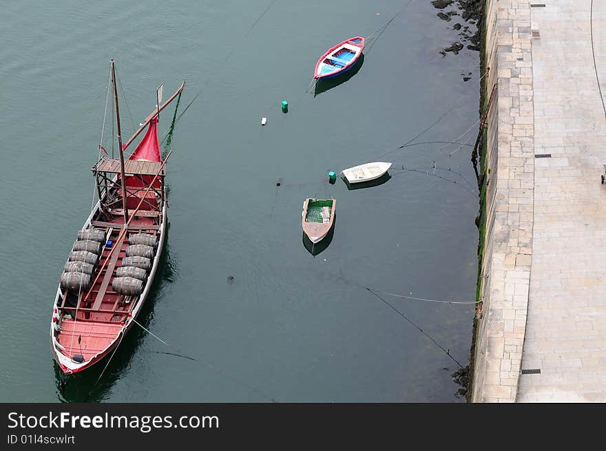 Typical boats at Porto city, on the north of Portugal