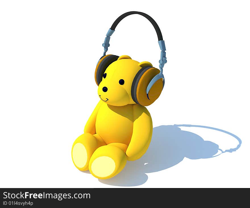 Background picture of Music teddy-bear