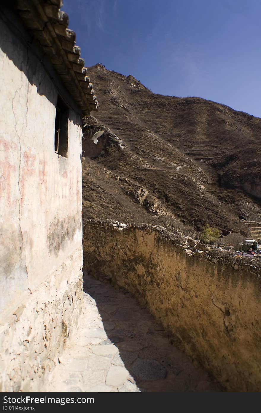 Old Street, Ancient Village, Nature And Blue Sky