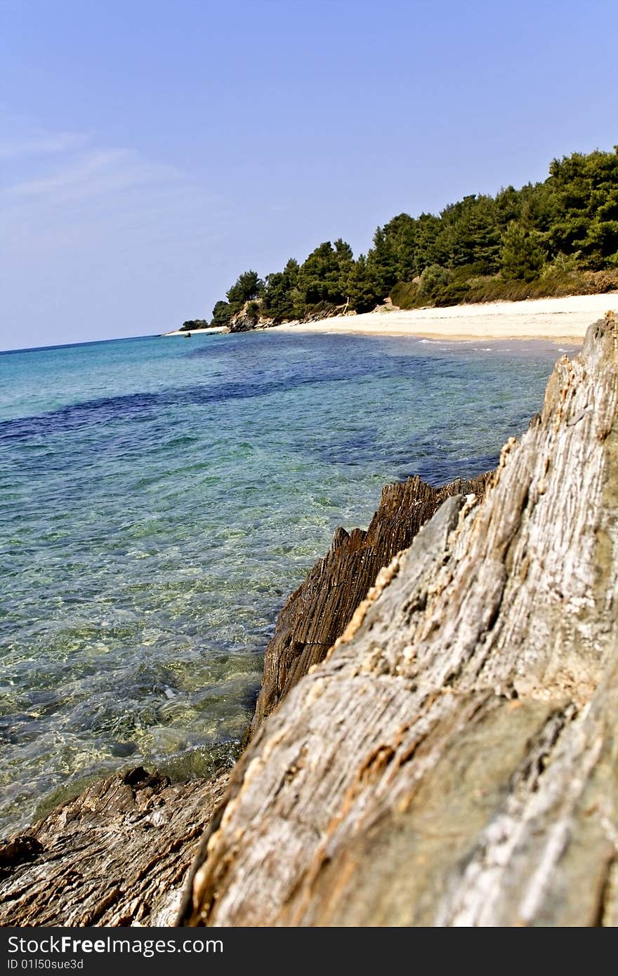 Rocky Beach At Chalkidiki, Greece