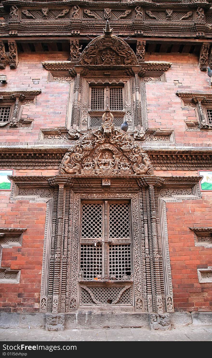 Carved door