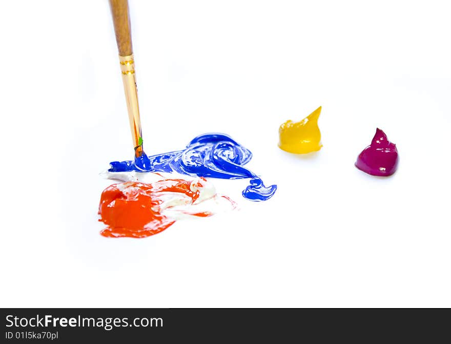 Items to paint on a white background. Items to paint on a white background