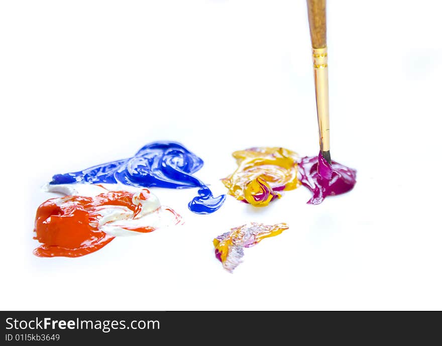 Items to paint on a white background. Items to paint on a white background