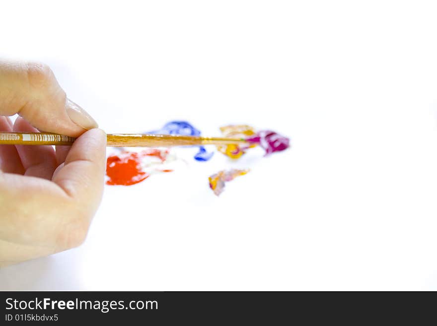 Items to paint on a white background. Items to paint on a white background