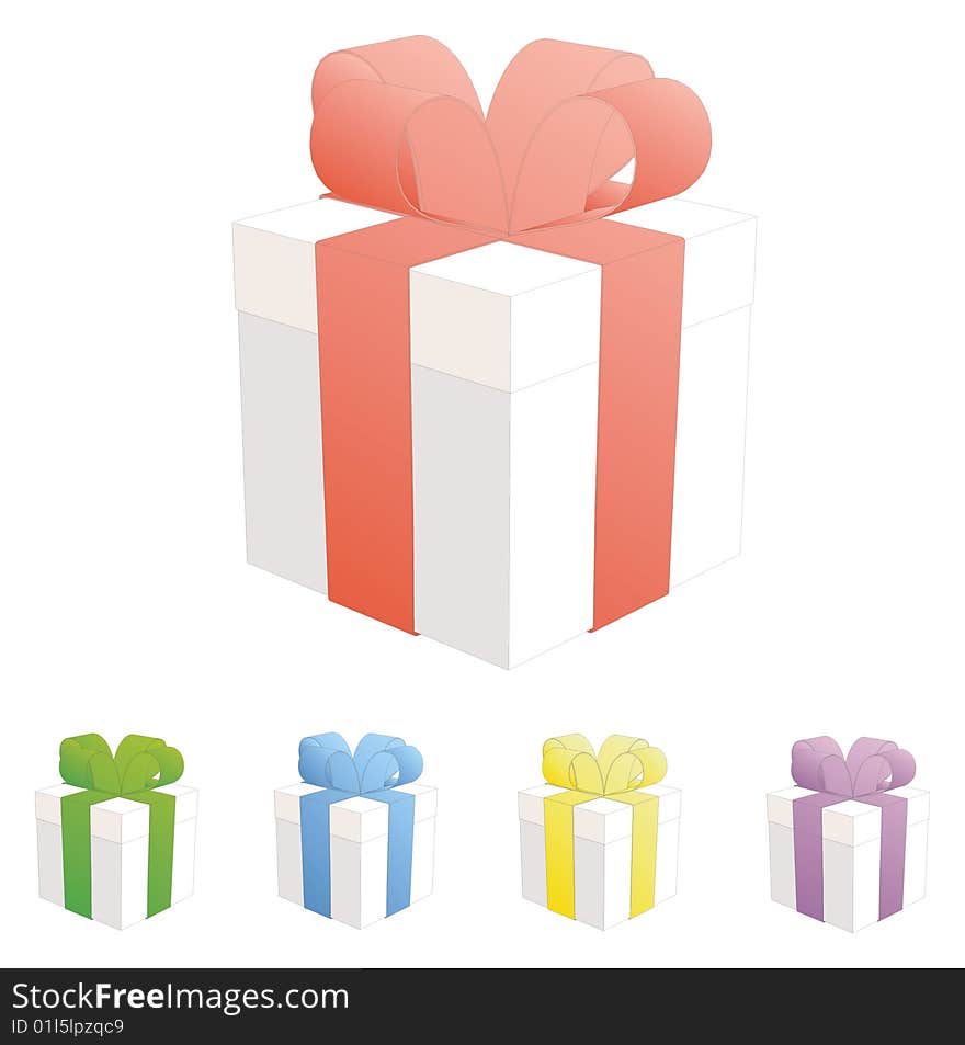 Vector gift box set