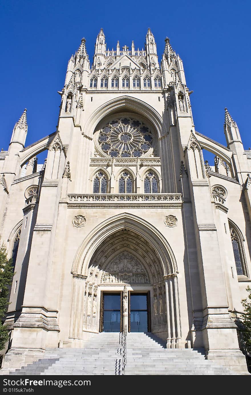 National cathedral in Washington DC captured on a sunny spring day. National cathedral in Washington DC captured on a sunny spring day.