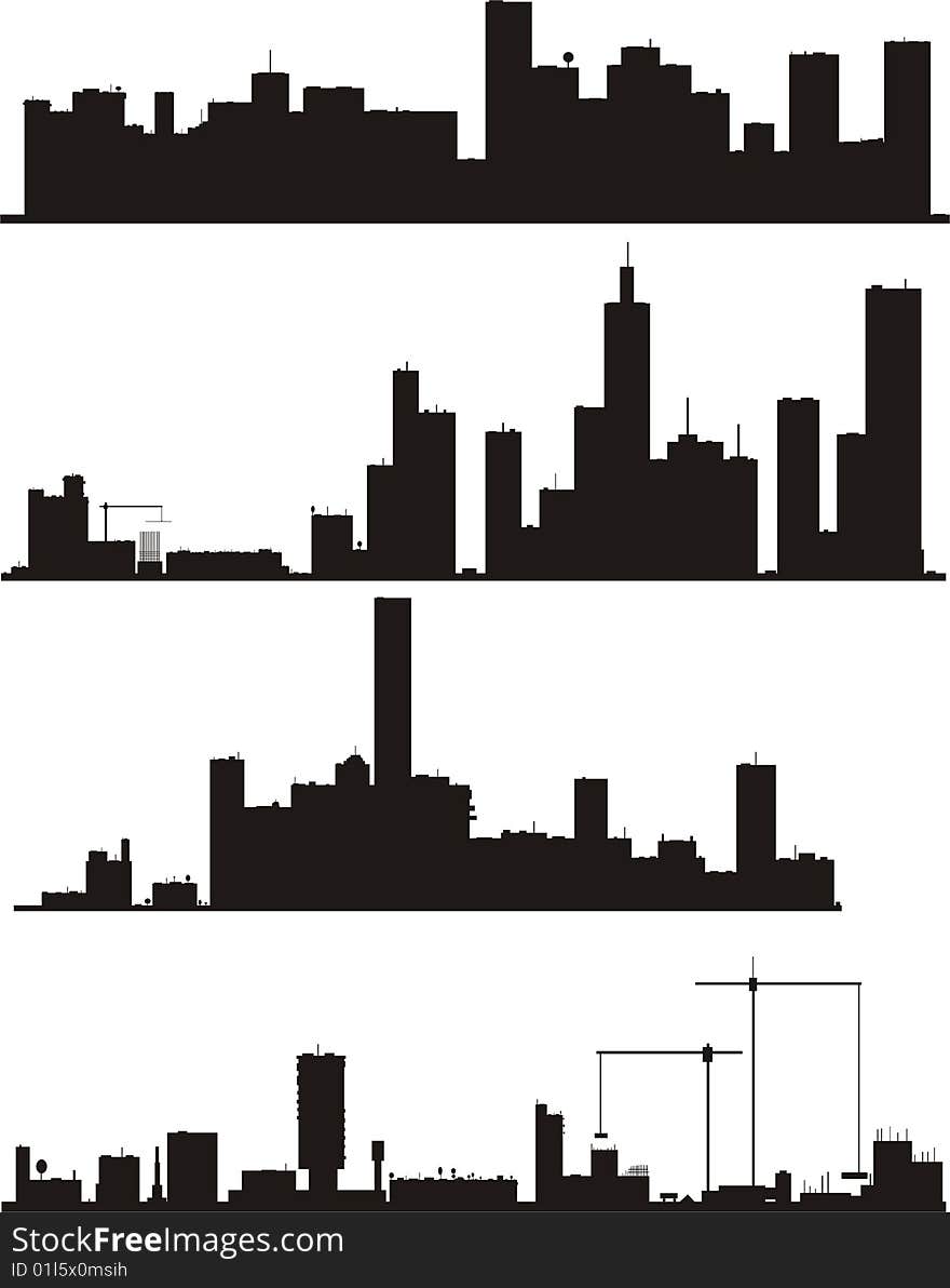 City skyline - Vector fantastic city skyline