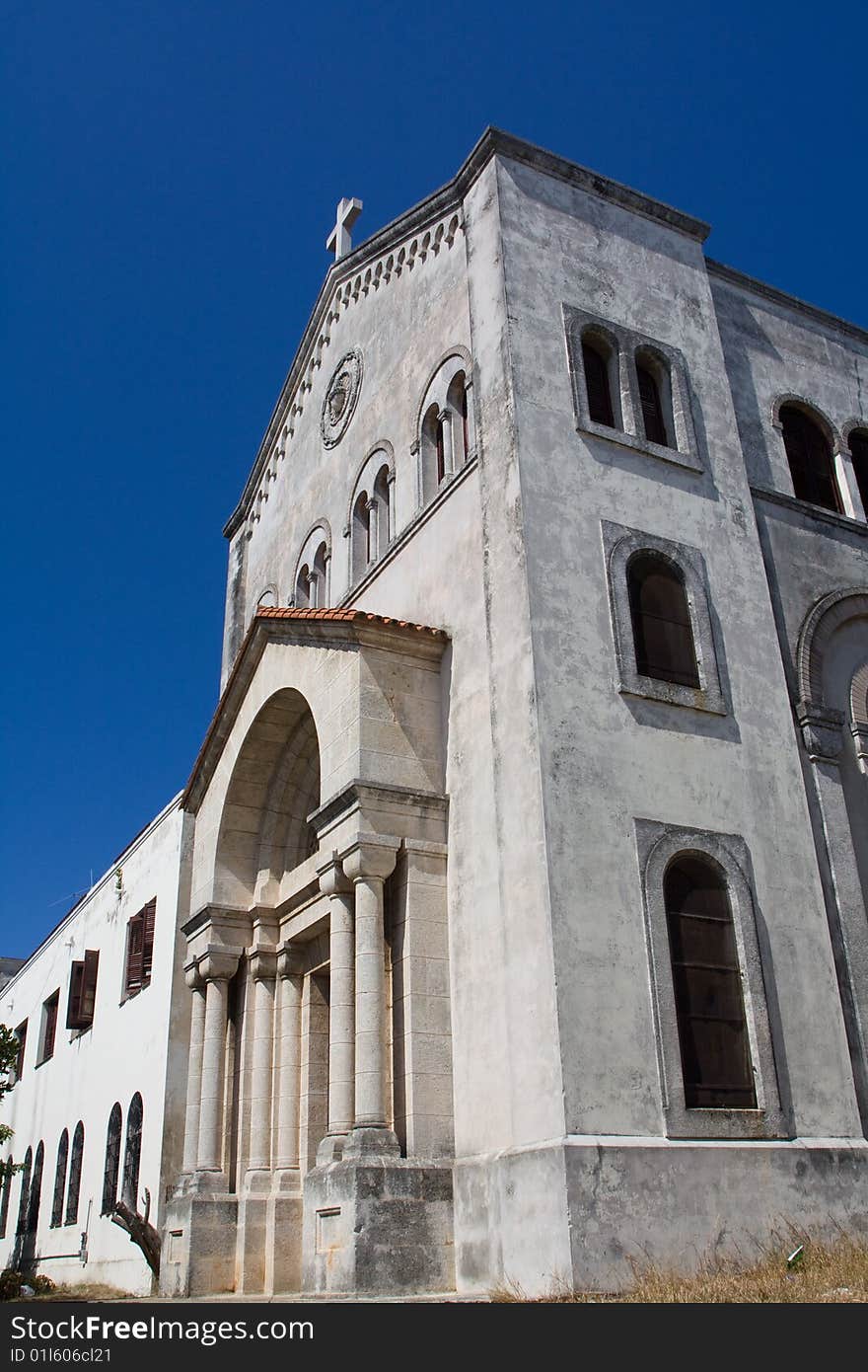 Old conserved church in Miramar, Havana, Cuba