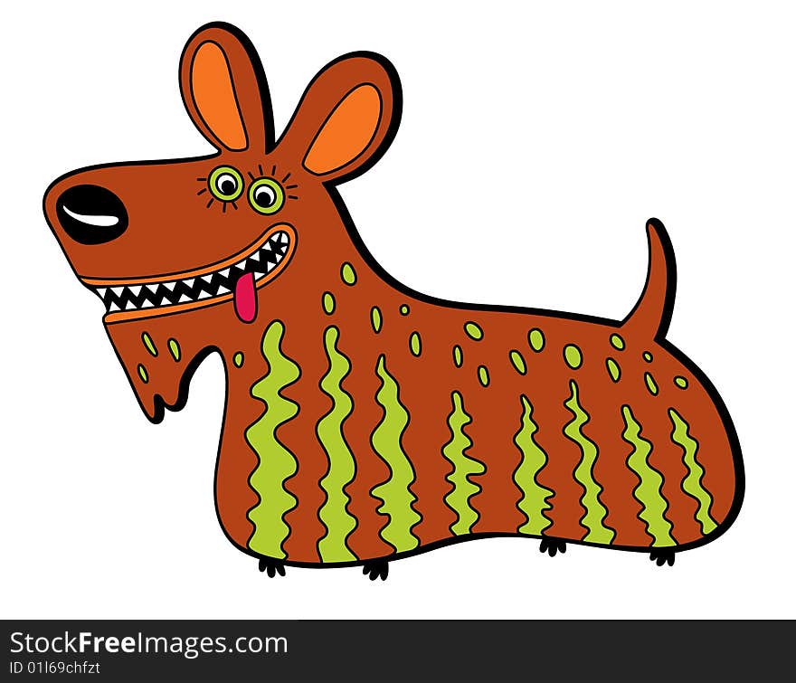 Dog illustration. Formats EPS and Jpg.