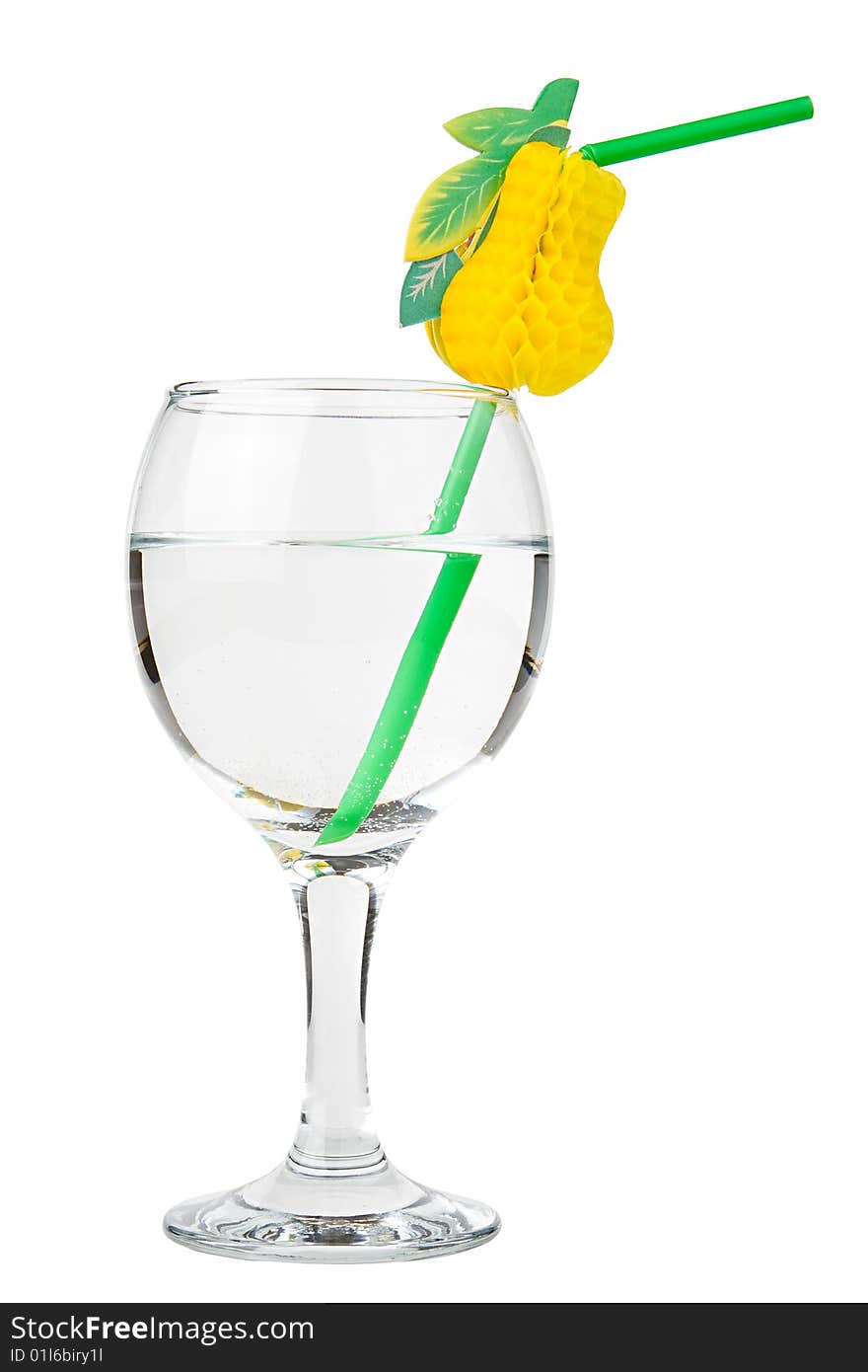 Glass with water isolated on a white background. Glass with water isolated on a white background