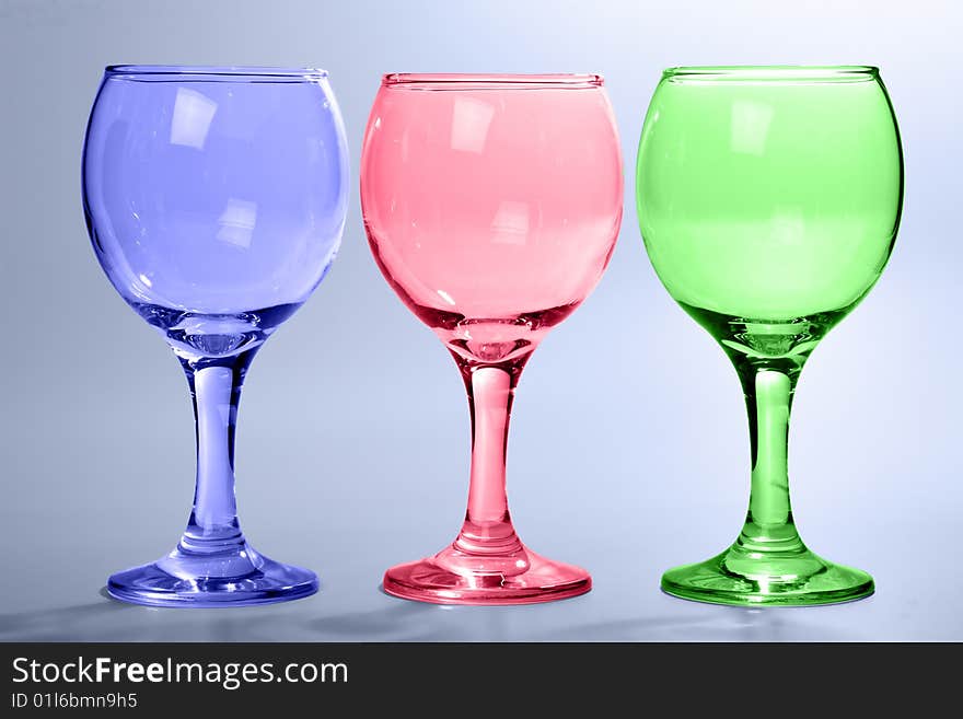 Multi-coloured glasses