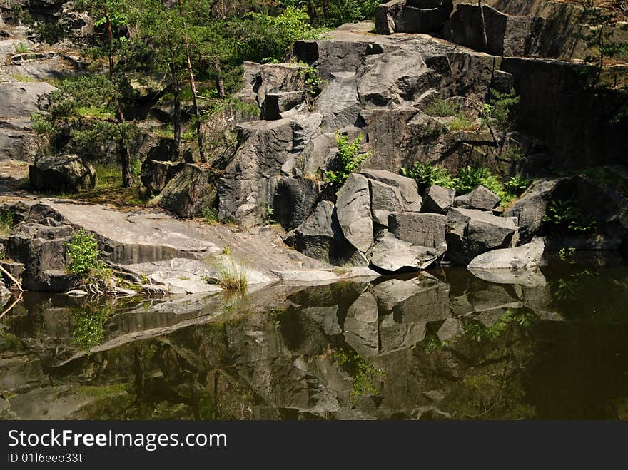 Old flooded quarry