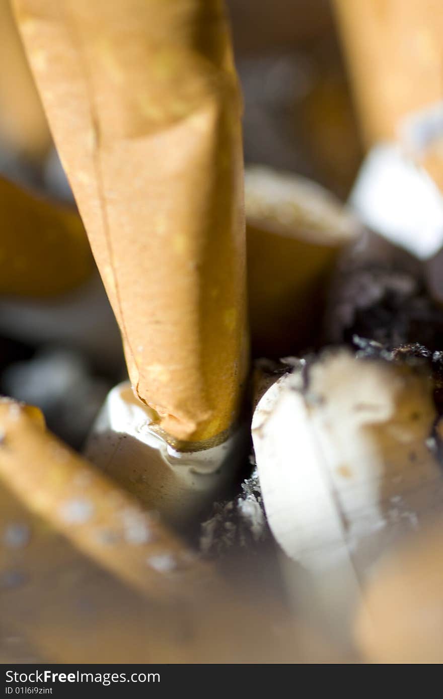 Ashtray full of cigarette butts